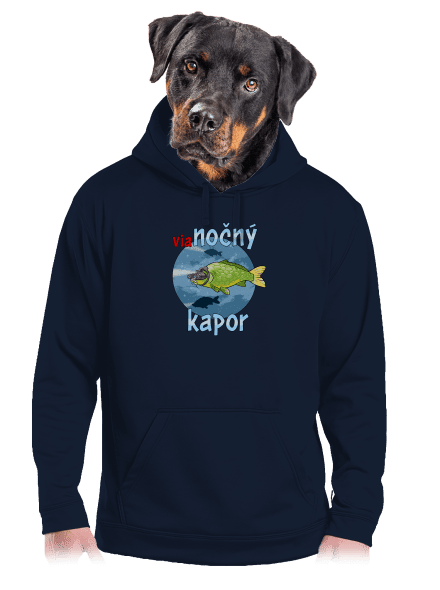 Vianočný kapor pánska mikina klokanka Navy
