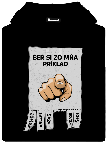 Ber si zo mňa príklad pánska mikina klokanka Black