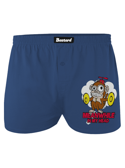 Monkey in my head pánske trenky Blue