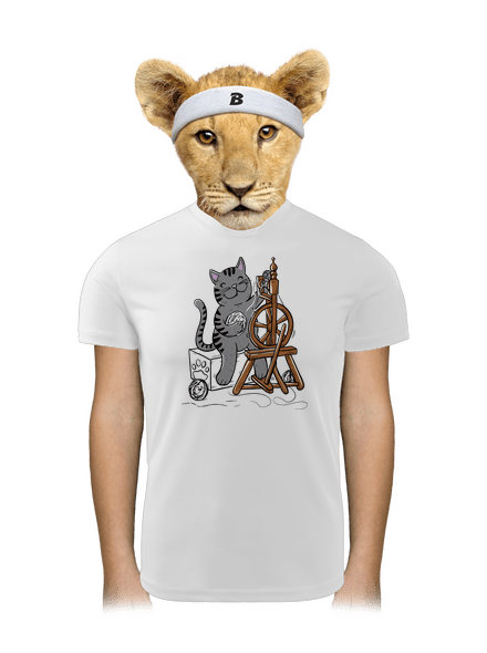 Mačka pradie detské športové tričko White