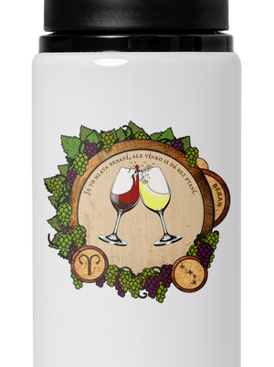 Vínny horoskop: Baran flaša na vodu White