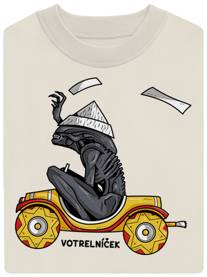 Votrelníček unisex mikina bez kapucne Off White