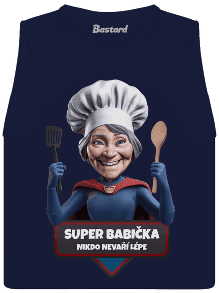 Super babička dámske tielko voľné Navy