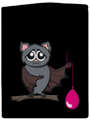 Netopier pánska mikina na zips Black