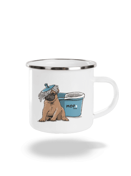 Mops plecháčik White