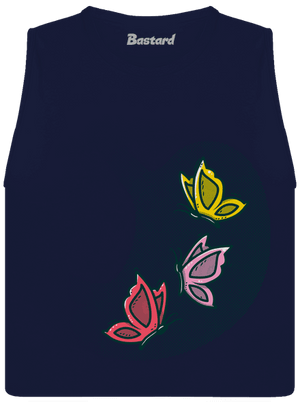 V bruchu dámske tielko voľné Navy