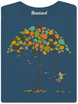 Radosť z jesene dámske tričko prémium Petrol Blue