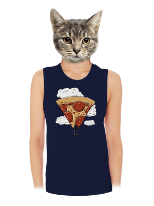 Pizzašutista dámske tielko voľné Navy