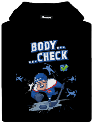 Body check pánska mikina klokanka Black