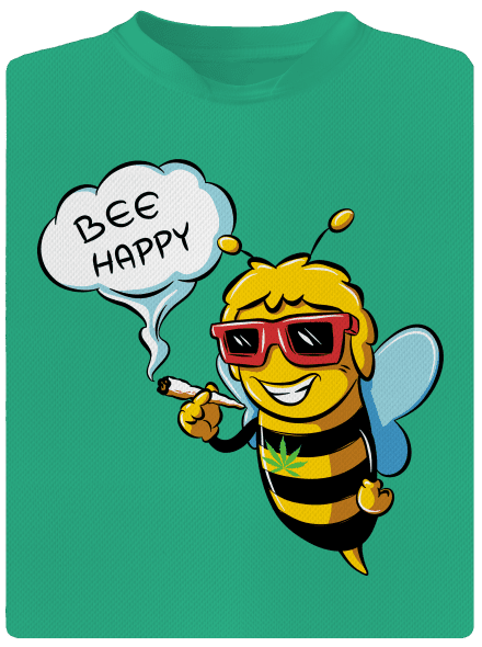 Bee happy pánske športové tričko Mint Mal