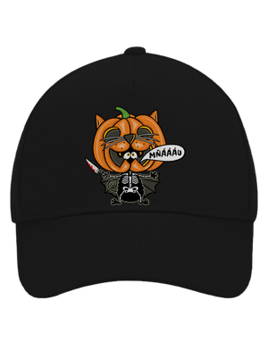 Halloweenská kočička šiltovka baseballka Black