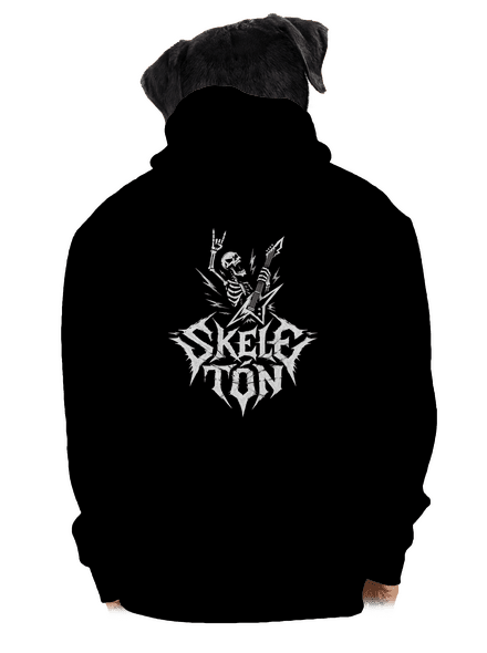 Skeletón pánska mikina na zips Black