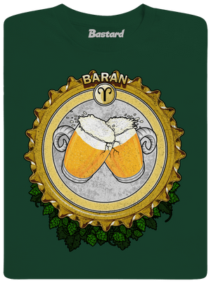Pivný horoskop: Baran pánske tričko Bottle Green