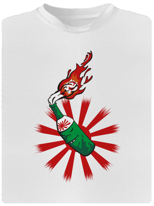 Kamikaze pánske športové tričko White