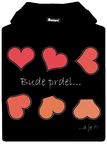 Bude prdel detská mikina klokanka Black