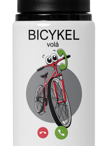 Bicykel volá flaša na vodu White