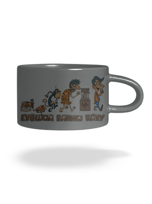 Evolúcia rannej kávy hrnček makronka Grey Macaron