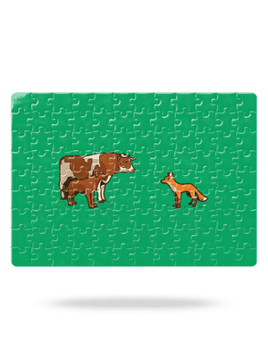 Vůl, pes a vulpes puzzle White