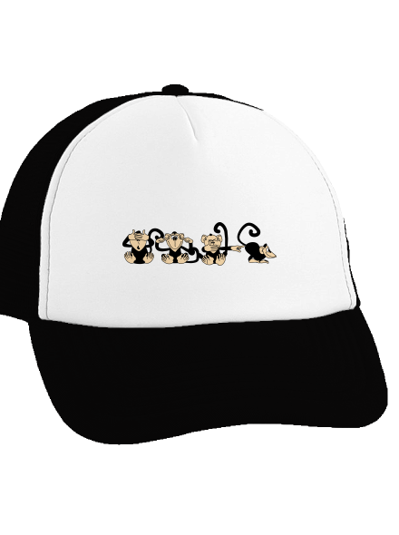 Opica šiltovka truckerka Black cap