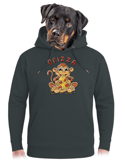 Opizza unisex mikina premium Charcoal