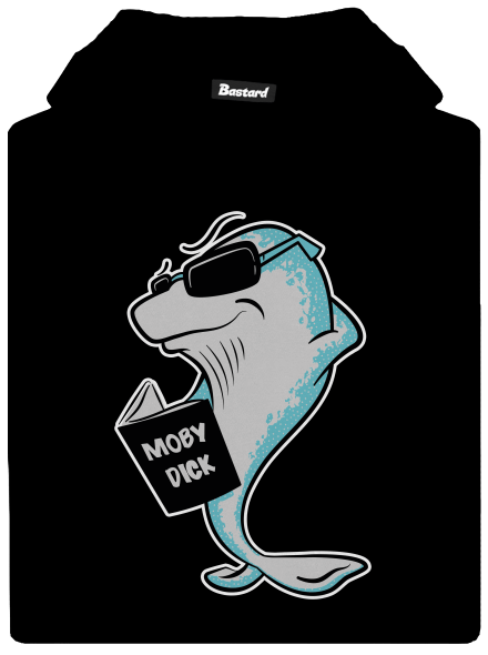 Moby Dick detská mikina klokanka Black