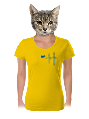 Coffee help dámske tričko Yellow