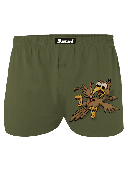 Dážďovkovotrelec pánske trenky Khaki
