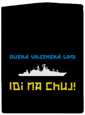 Ukrajina - Lodi idi na chuj pánska mikina na zips Black