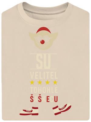 Velitel šaškecu unisex tričko oversized Almond