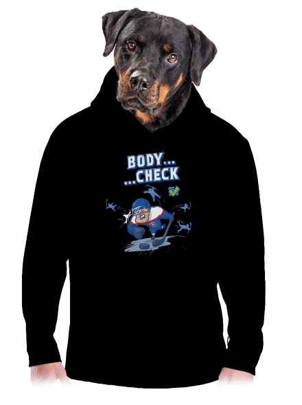 Body check pánska mikina klokanka Black