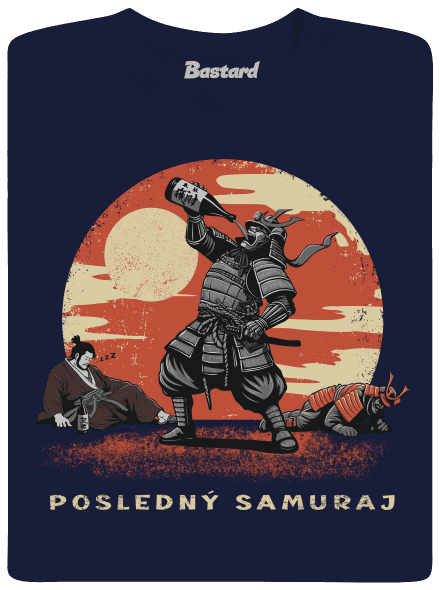 Posledný samuraj pánske dlhý rukáv Navy