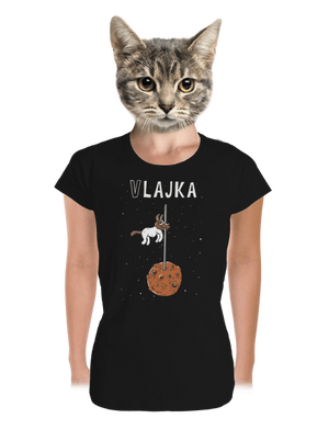 Vlajka dámske tričko prémium Black