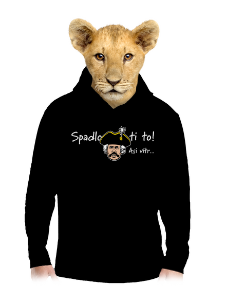 Spadlo ti to detská mikina klokanka Black