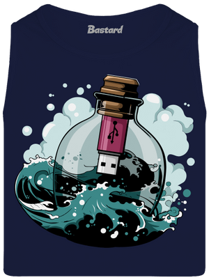 USB odkaz vo fľaši pánske tielko French Navy