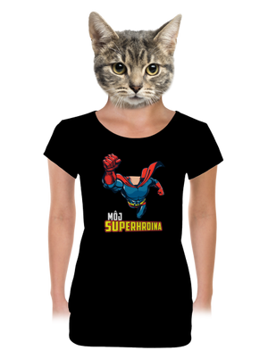 Môj superhrdina dámske tričko s lemom Black