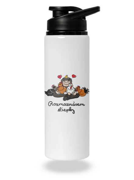Rozmaznávam sliepky flaša na vodu White