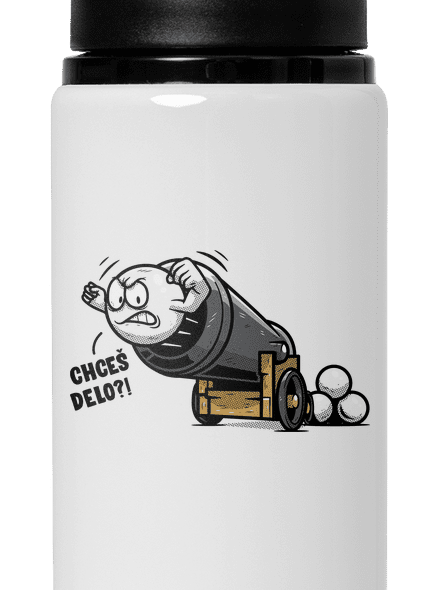 Chceš delo? flaša na vodu White