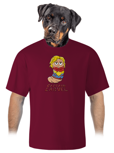 Captain Larvel unisex tričko oversized Garnet