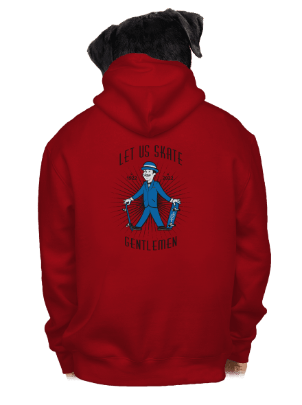 Let us skate pánska mikina na zips Red