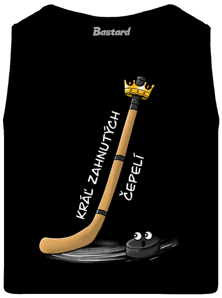 Kráľ zahnutých čepelí - hokej pánske tielko Black