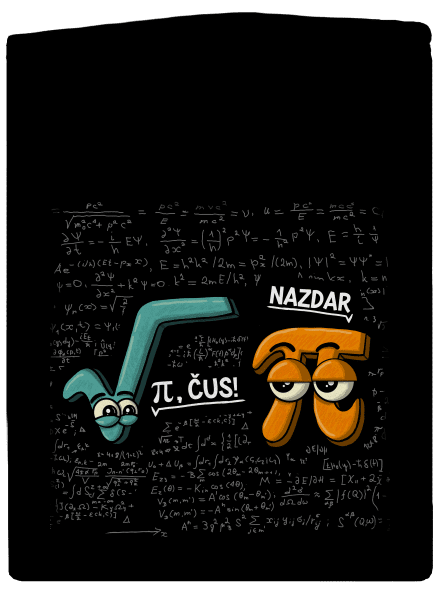 Pí, čus! pánska mikina na zips Black