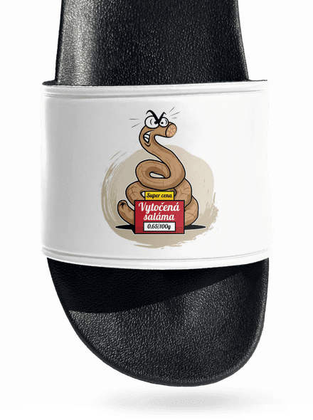 Vytočená saláma šľapky White
