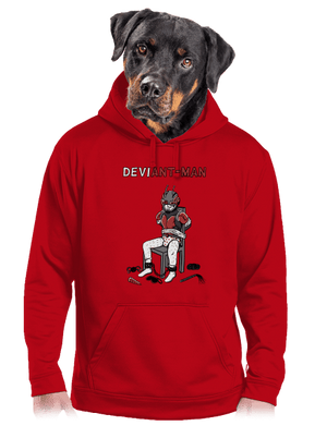 DeviAnt-man pánska mikina klokanka Red