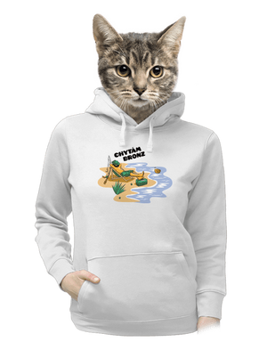  dámska mikina klokanka White