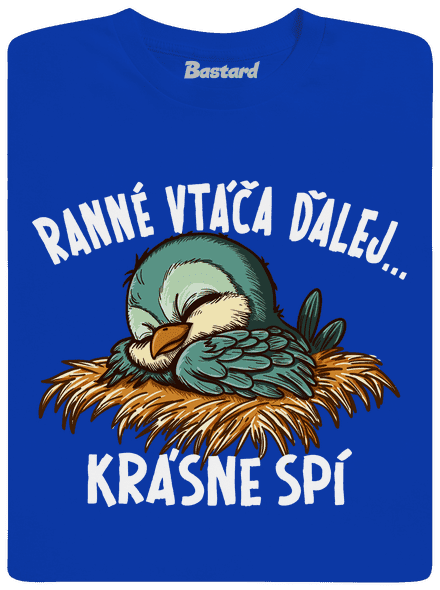 Ranné vtáča spí pánske dlhý rukáv Royal Blue