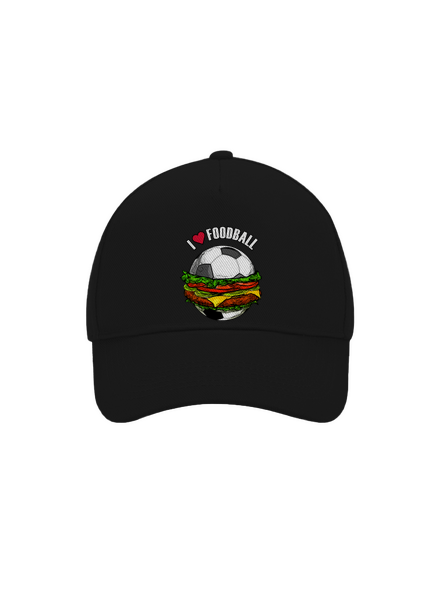 Foodball šiltovka baseballka Black