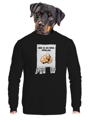 Ber si zo mňa príklad unisex mikina bez kapucne Black