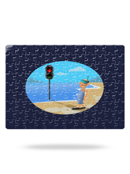 Bezpečné plávanie puzzle White