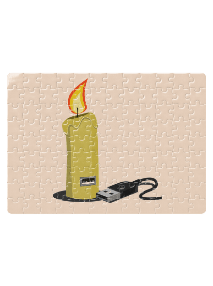 USB sviečka puzzle White