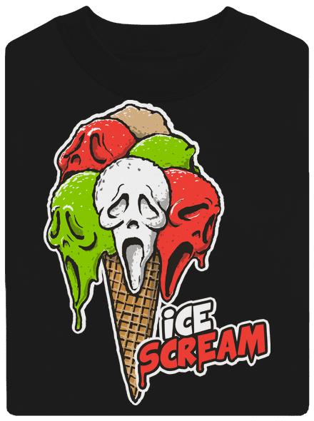 Ice Scream unisex mikina bez kapucne Black